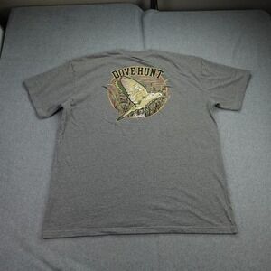 Burlebo T Shirt Mens XL Gray Dove Hunt Graphic Pocket Short Sleeve